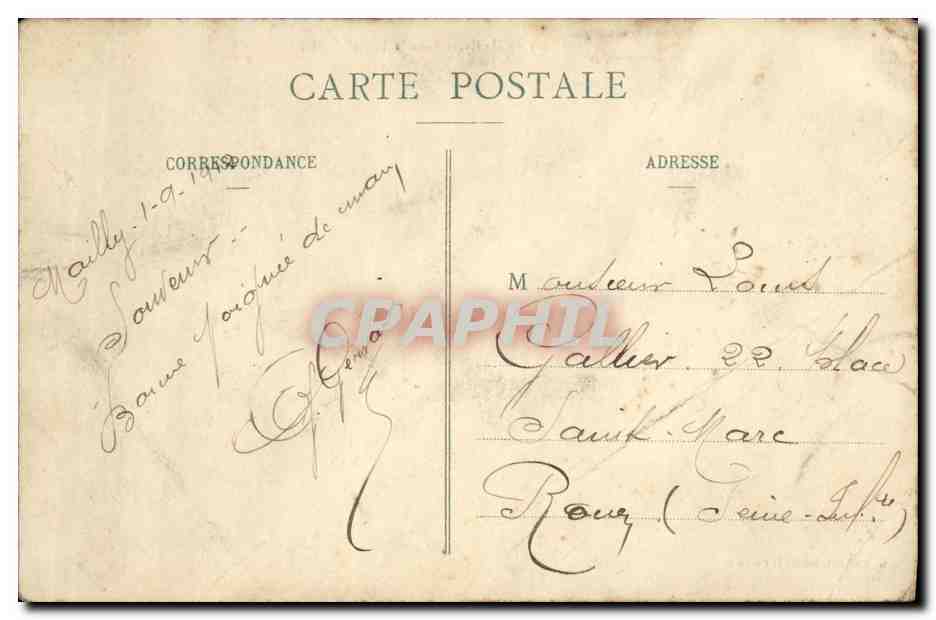 CPA Militaria Mailly le Camp Sous la tente  — Rückseite