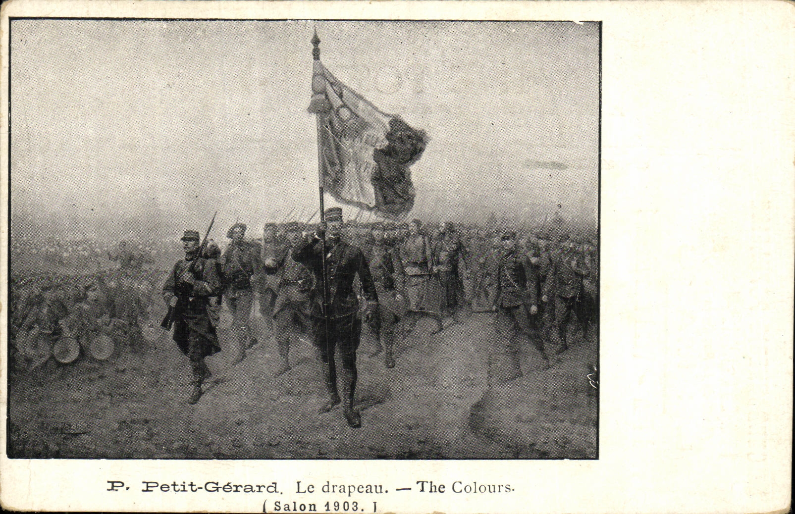 CPA Militaria Petit Gerard Le Drapeau Salon 1903