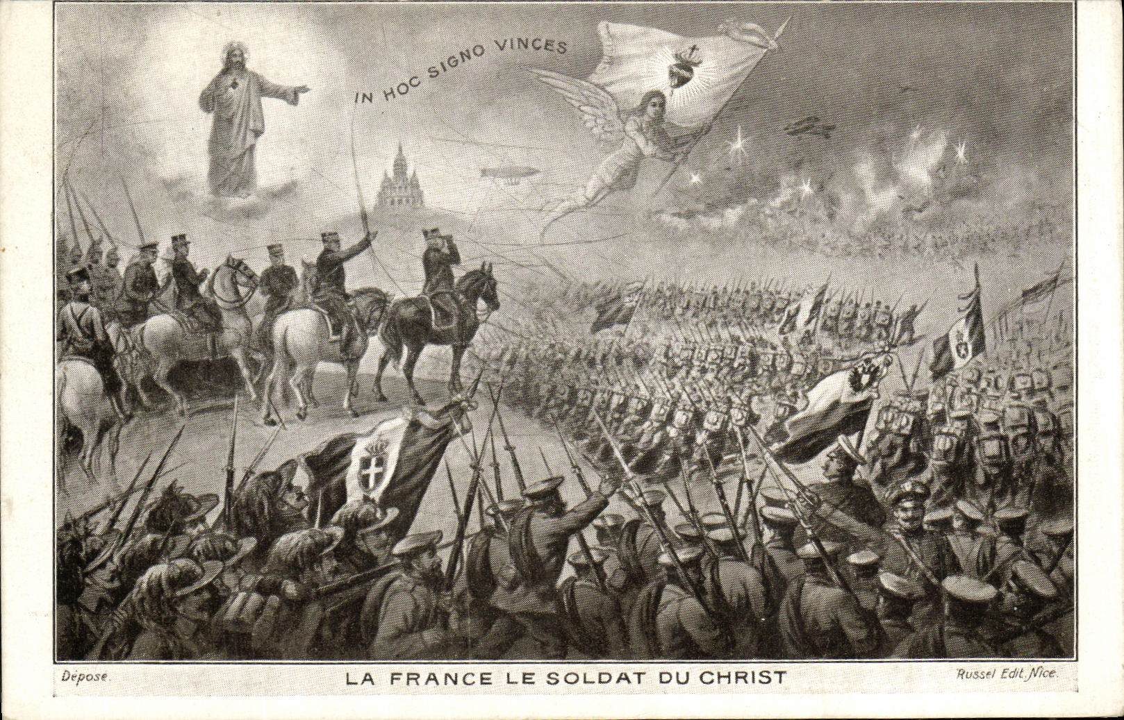 CPA Militaria La France Le Soldat Du Christ