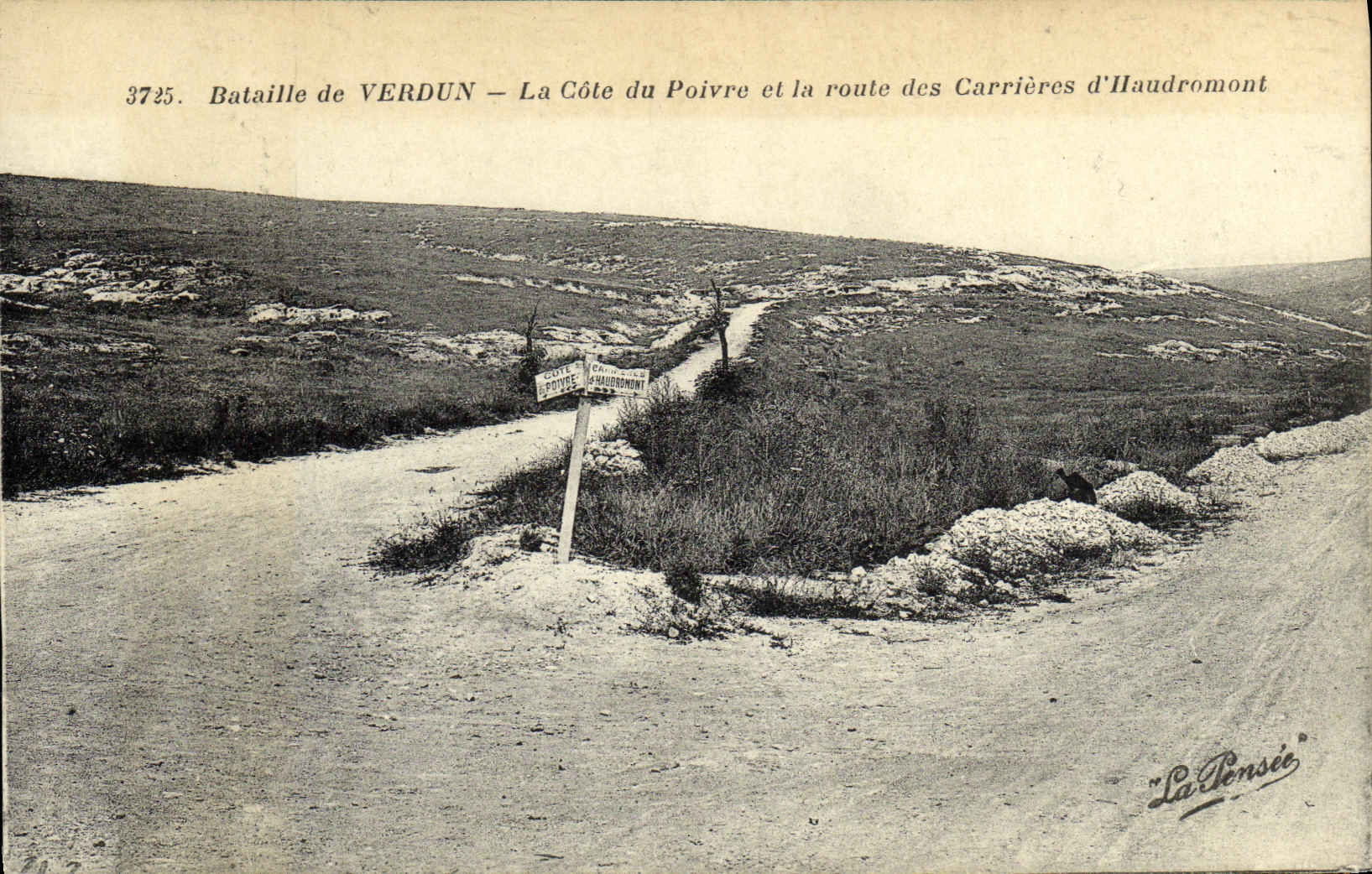 Battaglia di VERDUN — La Côte du Poivre e la strada delle Carrières d'Haudromont — La Pensée