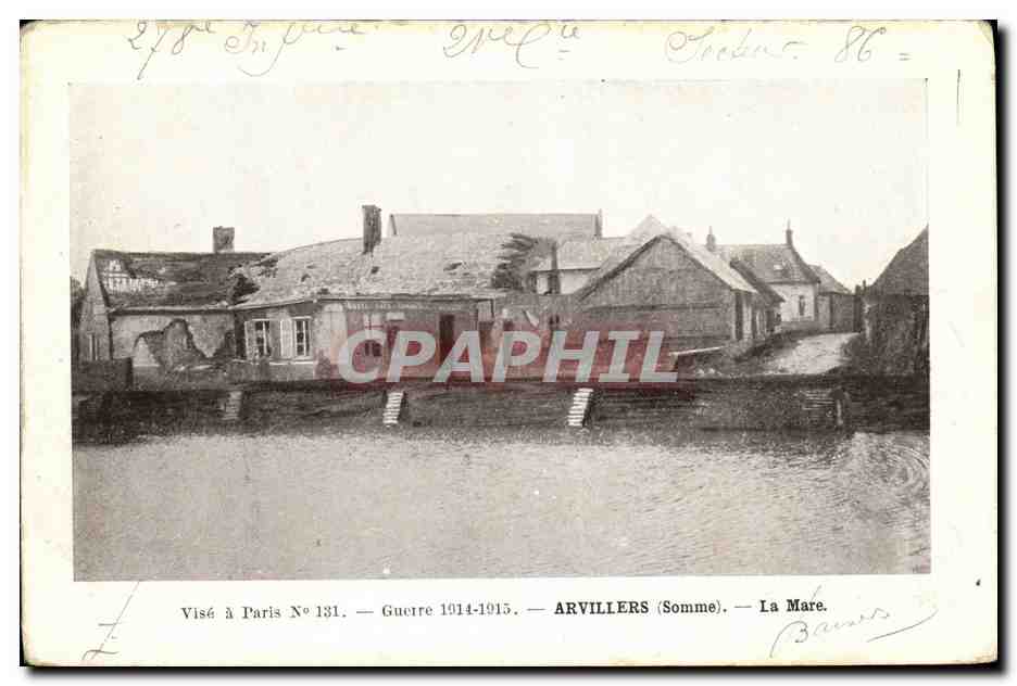 CPA Militaria Guerre Arvillers La Mare