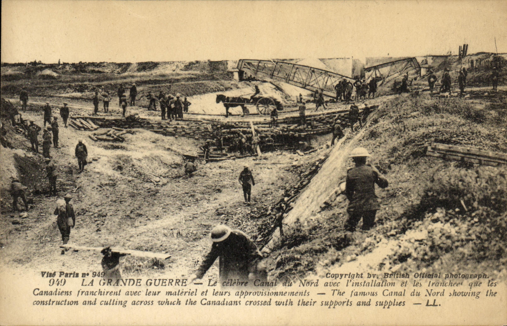 Canadienses cruzando el Canal del Norte — Vised Paris n° 949 — British Official photograph
