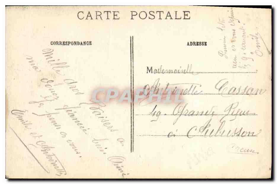 CPA Militaria Ablain St Nazaire L eglise — Rückseite