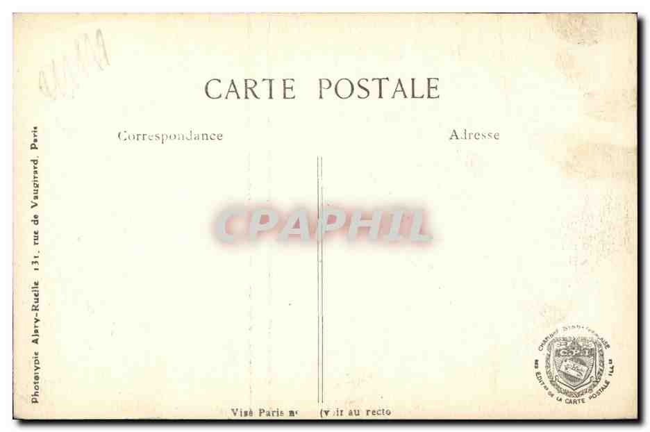 CPA Militaria Guerre Betheny La Colonne Commemorative de la revue du Tsar Nicolas II Russie Russia — Back