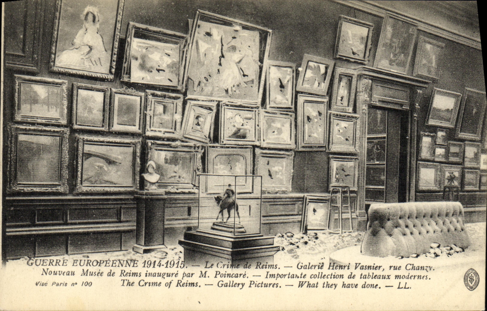 Galerie Henri Vasnier — Nouveau Musée de Reims inauguré par M. Poincaré — 1914-1915