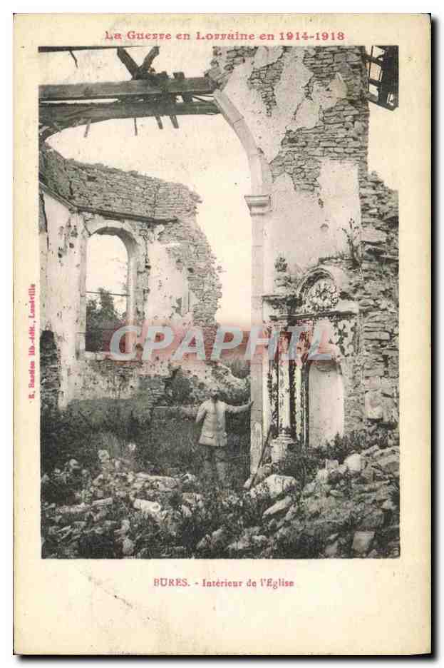 CPA Militaria Bures Interieur de l Eglise