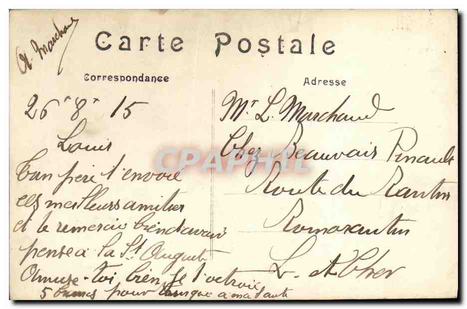 CPA Militaria Frignicourt pres Vitry le Francois Route de Vitry a Moutierendier — Rückseite