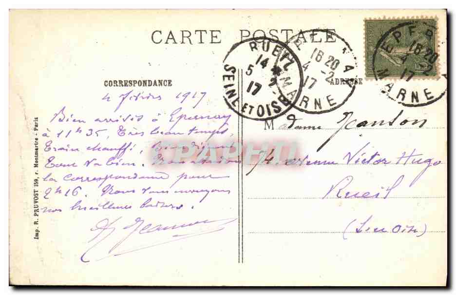 CPA Militaria La Guerre En Champagne Perthes Les Hurlus L eglise — Rückseite