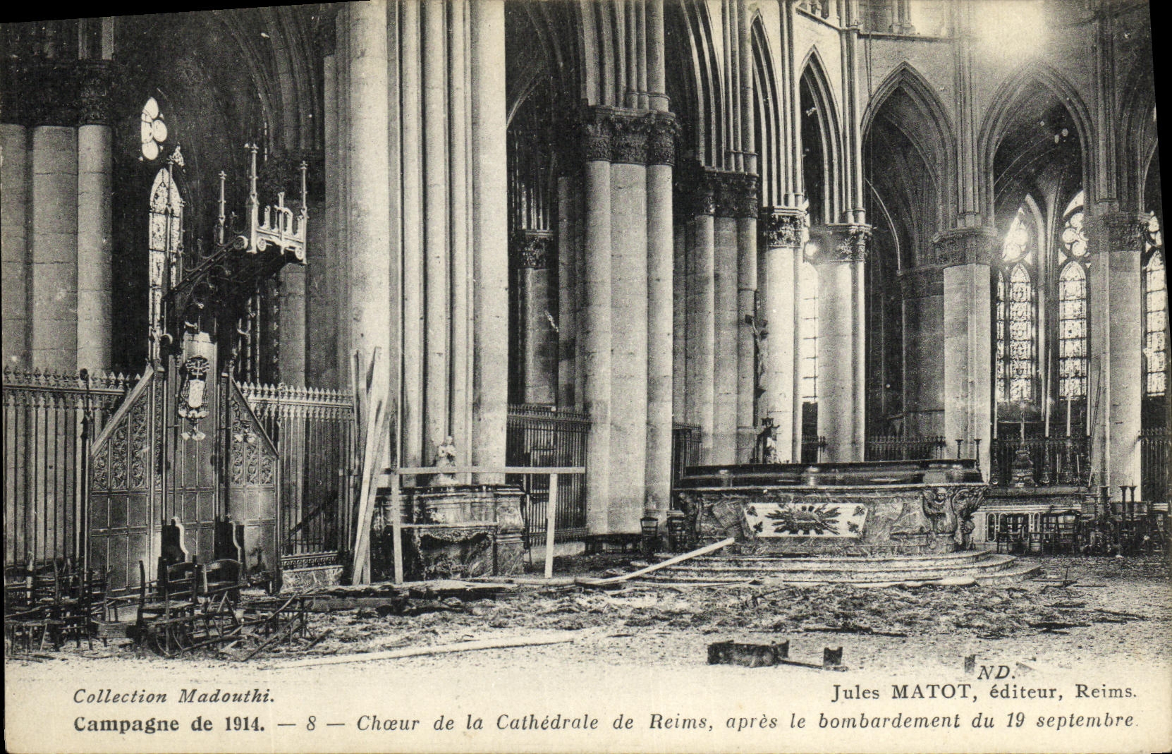 CPA Militaria Reims Choeur de la Cathedrale de Remis