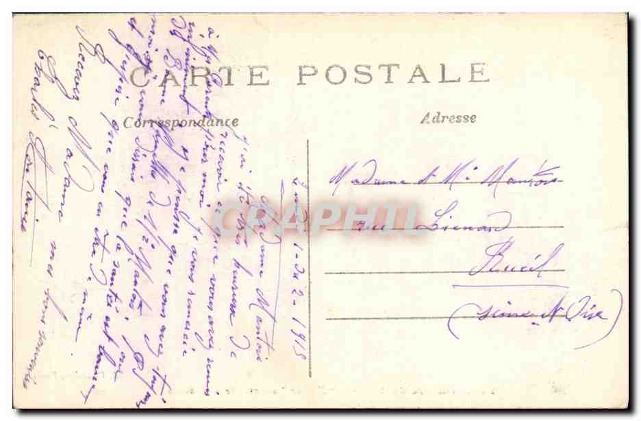 Destructions à Soissons — Guerre de 1914 — J. Contrever, Paris — Reverso