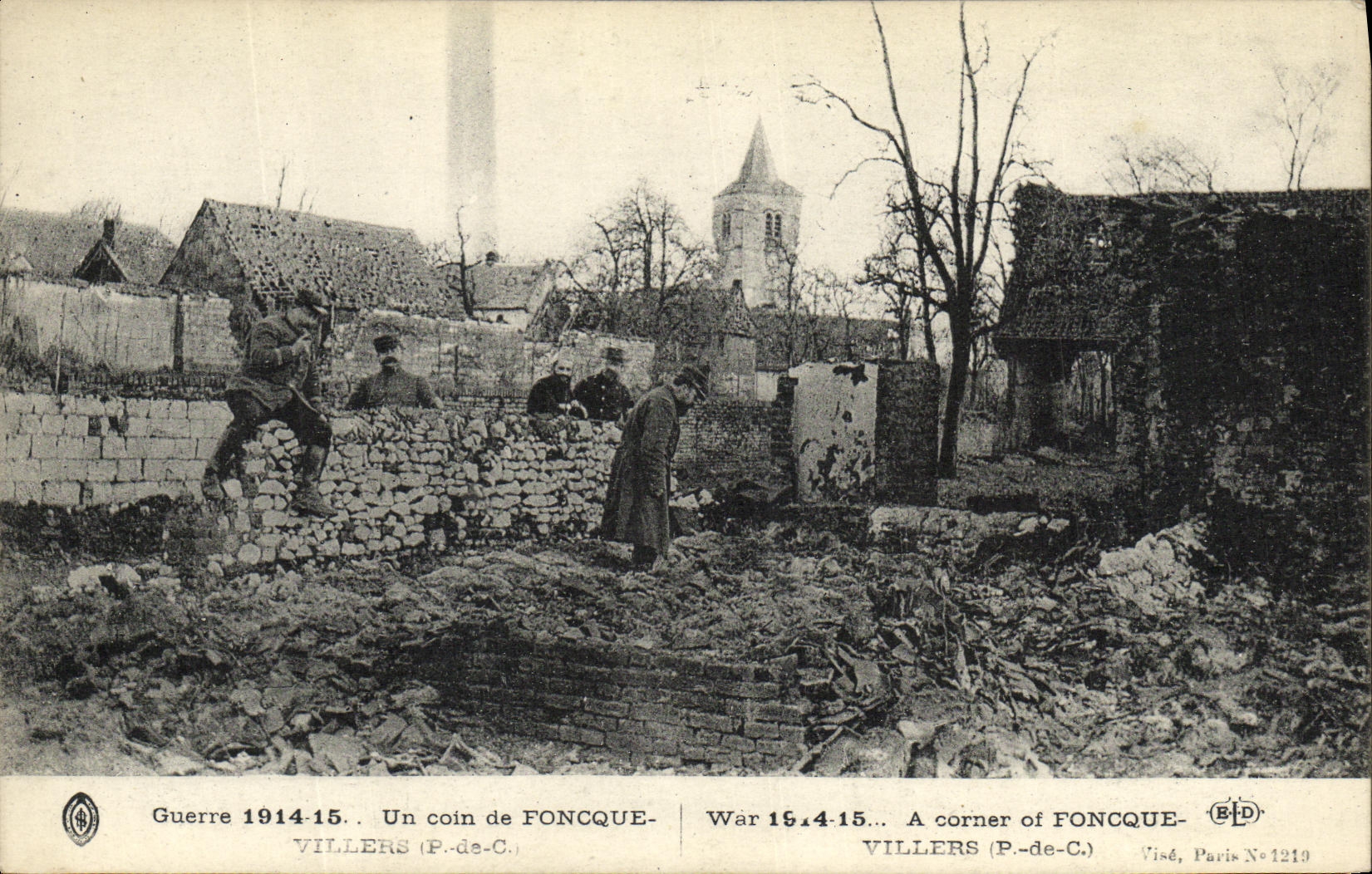 Villers (P.-de-C.) — Détail de ruines après la guerre 1914-15 — Visé, Paris N°1219