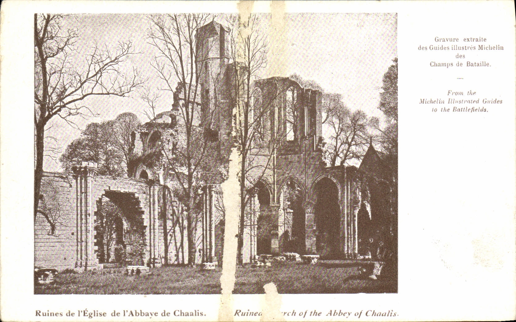 CPA Militaria Ruines de l eglise de l abbaye de Chaaalis