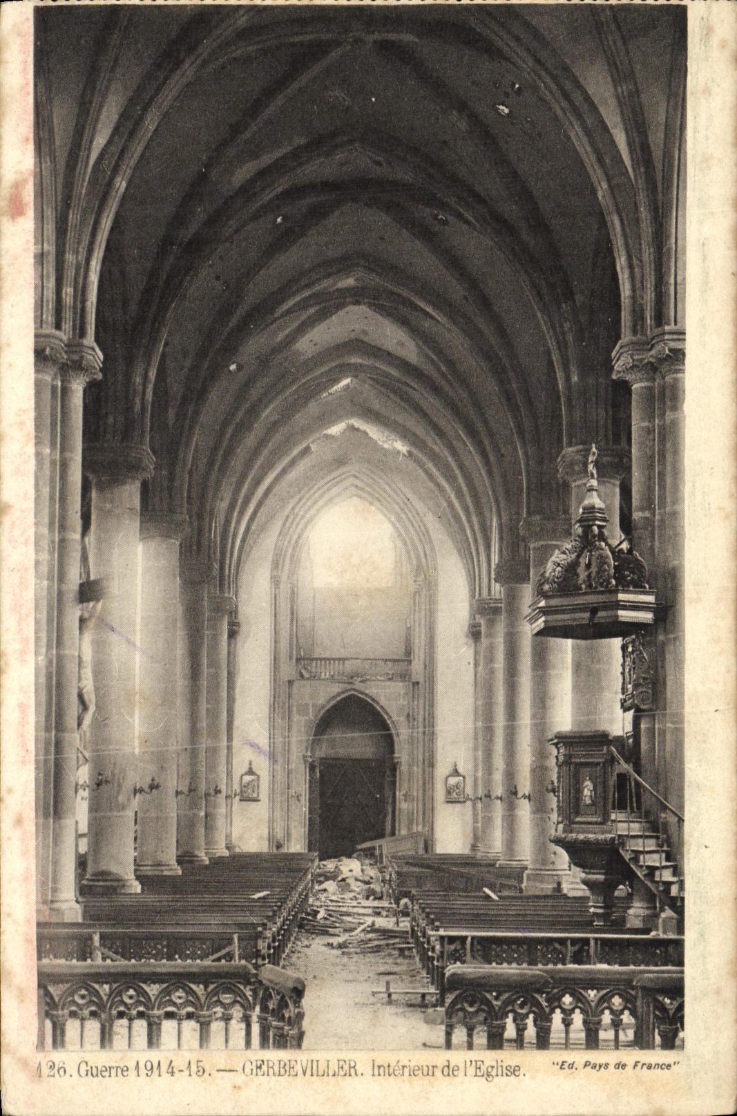 Gerbéviller — Intérieur de l'église — Ed. Pays de France