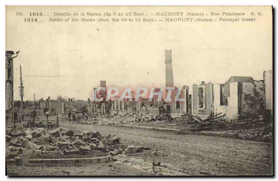 CPA Militaria Maurupt Rue Principale