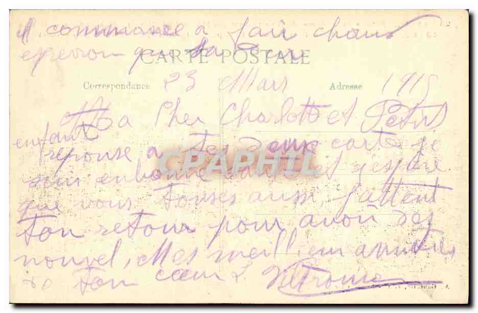 CPA Militaria Maurupt Rue Principale — Rückseite