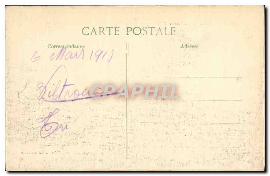 Battle of the Marne — Square and Street of Vitry — Sermaize-les-Bains — A. Gauthier, Publisher, Saint-Dizier — Back
