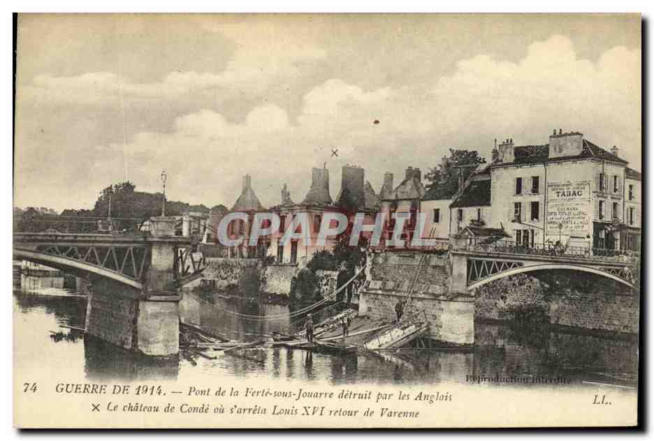 Pont de la Ferté-sous-Jouarre — détruit par les Anglais — LL. n°74