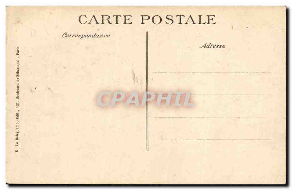 Verberie — Une rue après le bombardement par les Allemands — 8me Série — E. Le Doleÿ, Paris — Rückseite