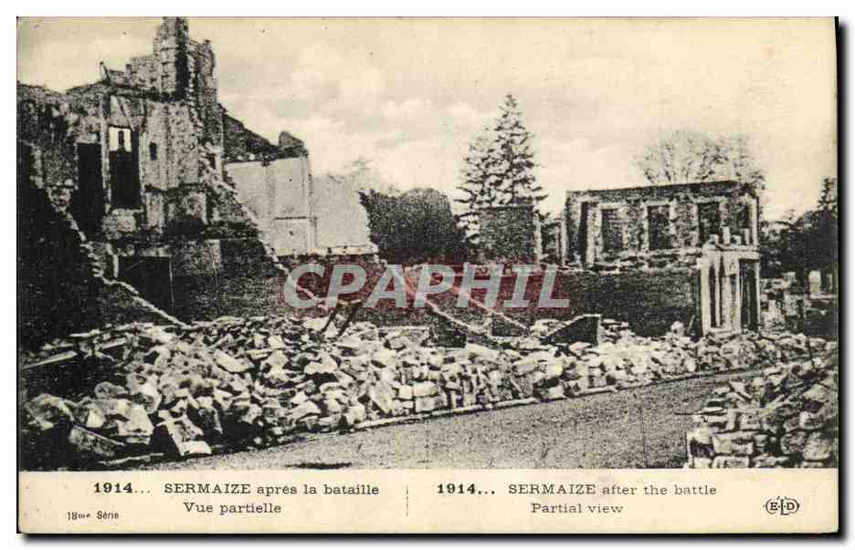 Sermaize après la bataille — 1914 — Éditeur ELD