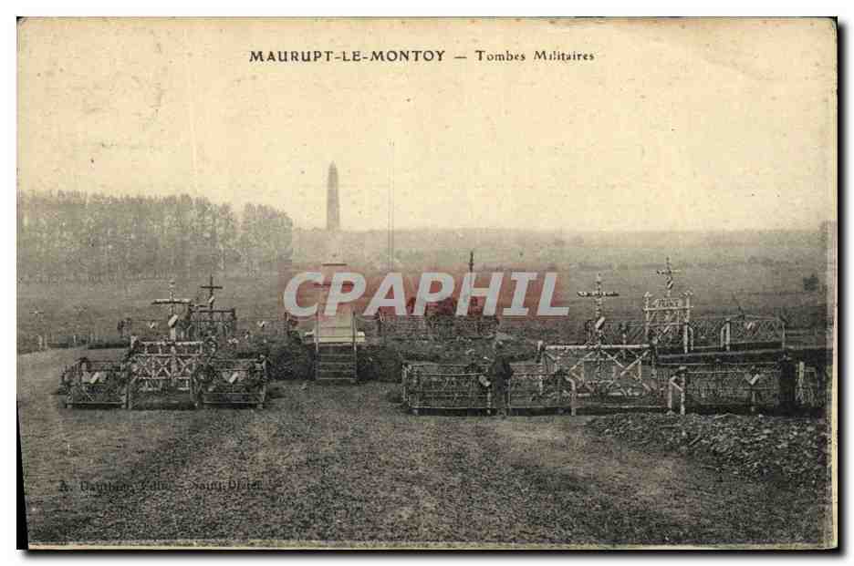 CPA Militaria Maurupt Le Montoy Tombes Militaires