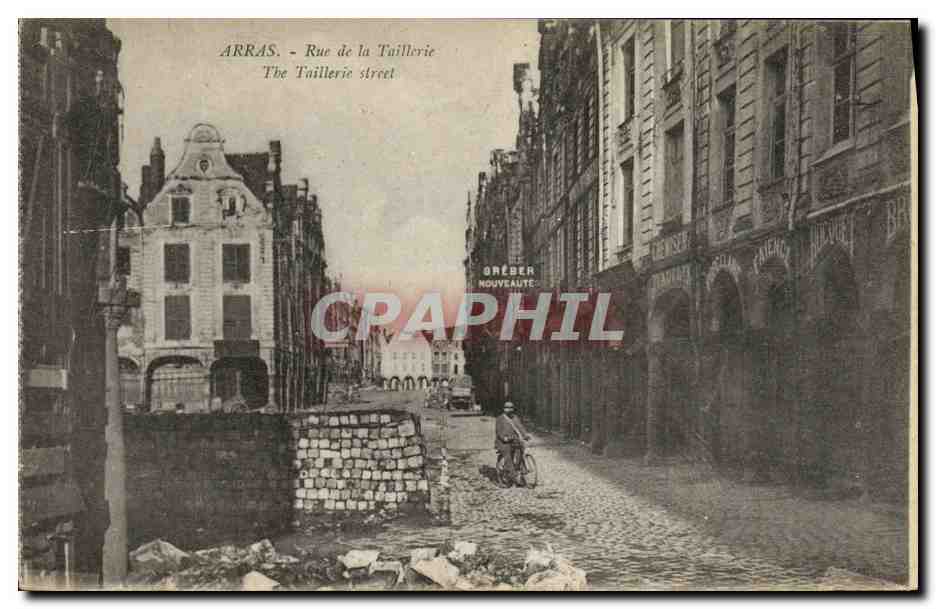CPA Militaria Arras Rue de la Taillerie 