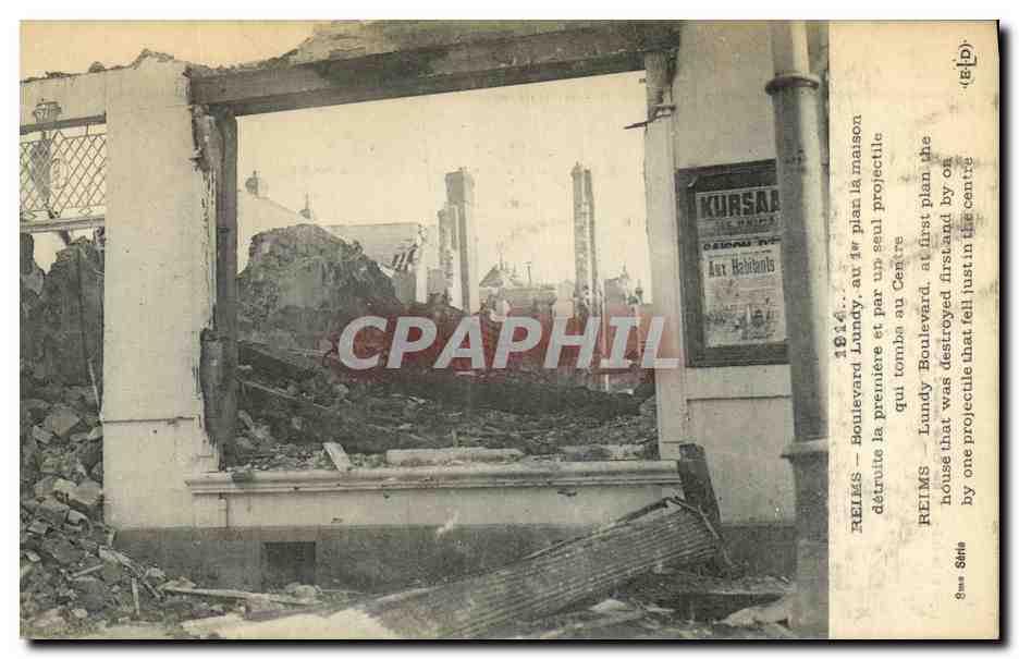 CPA Militaria Reims Boulevard Lundy 