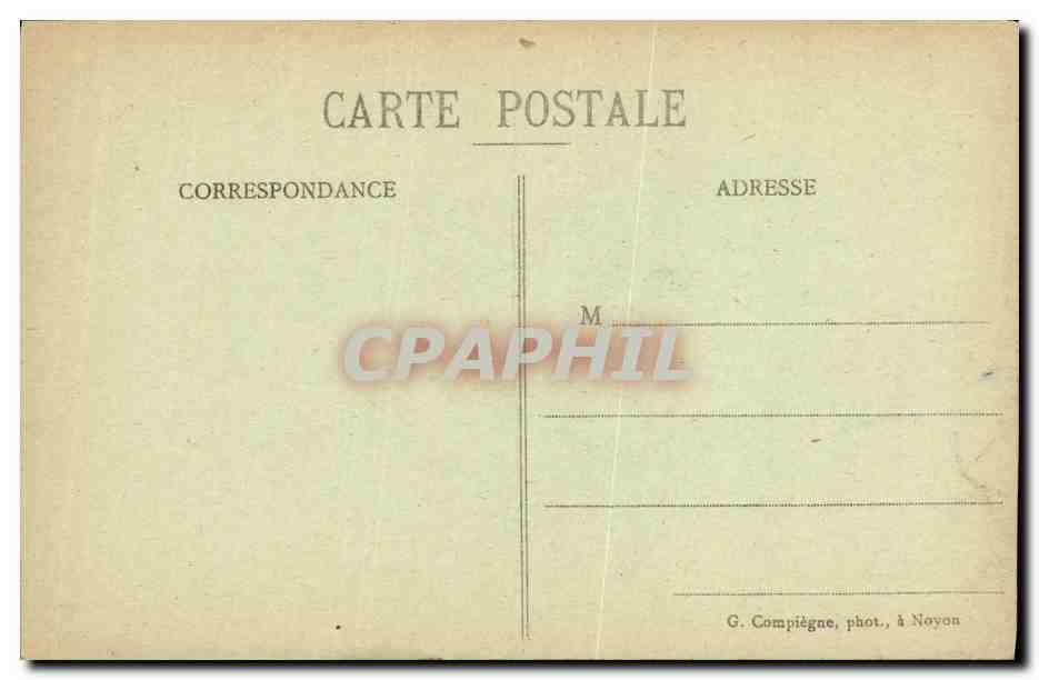 CPA Militaria Noyon apres la Guerre Rue de Paris prise de la Place Cordouen — Rückseite