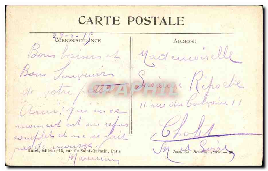 CPA Militaria Rosieres En Picardie La Gare — Rückseite