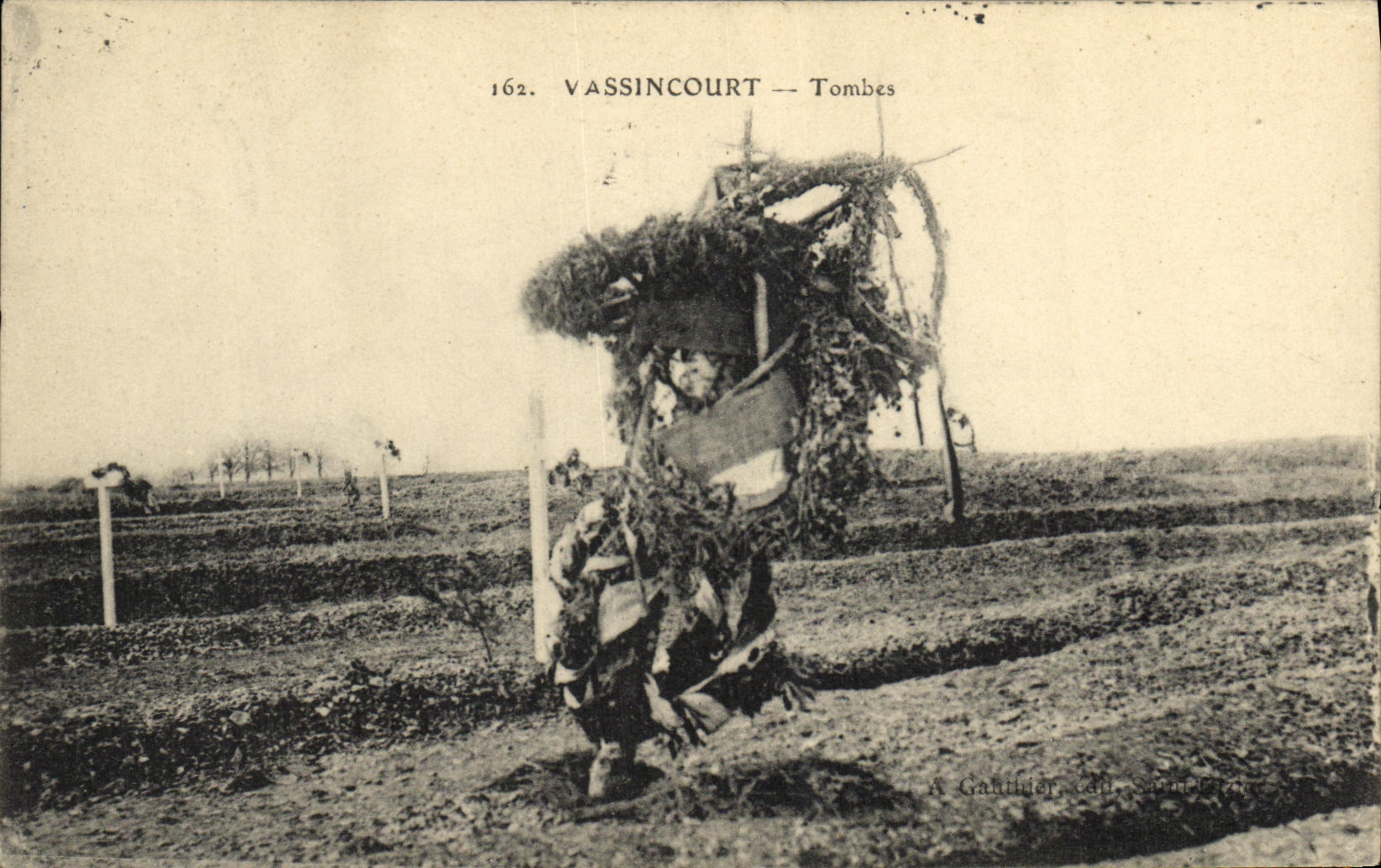 CPA Vassincourt Tombes Militaria