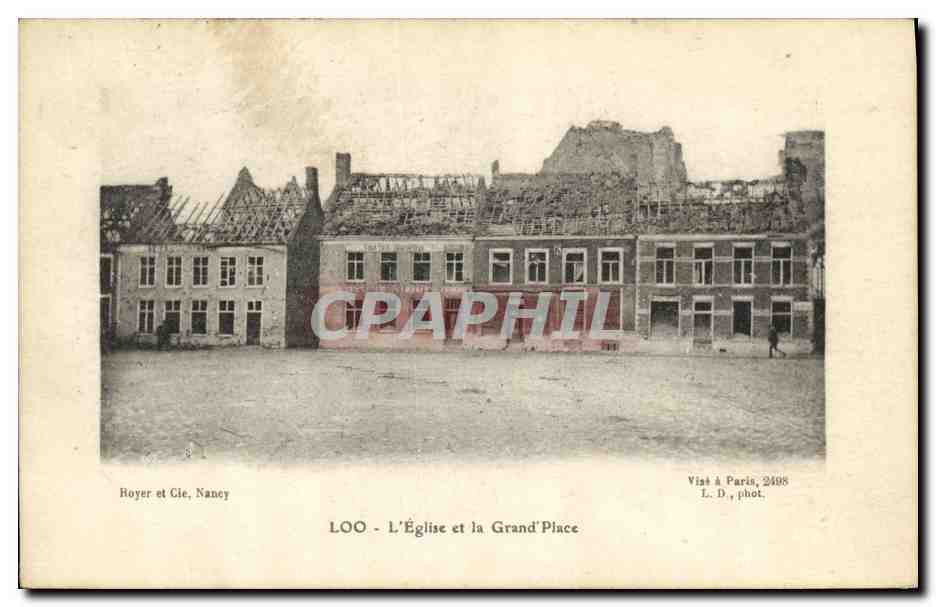 Loo - Die Kirche und der Große Platz — Hoyer et Cie, Nancy, Nr. 2498