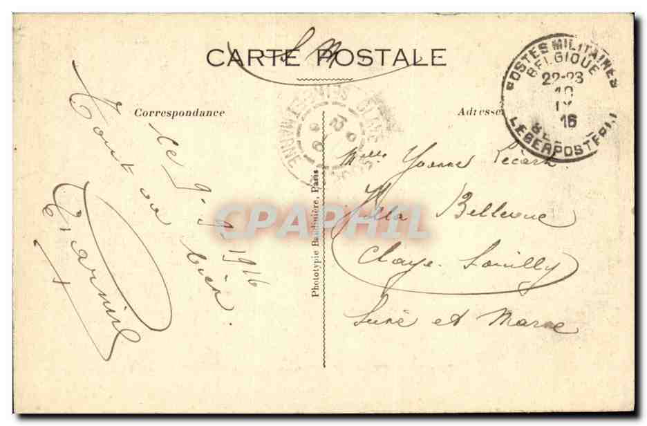 CPA Bataille de l Yser Loo Interieur de l Eglise Militaria — Rückseite