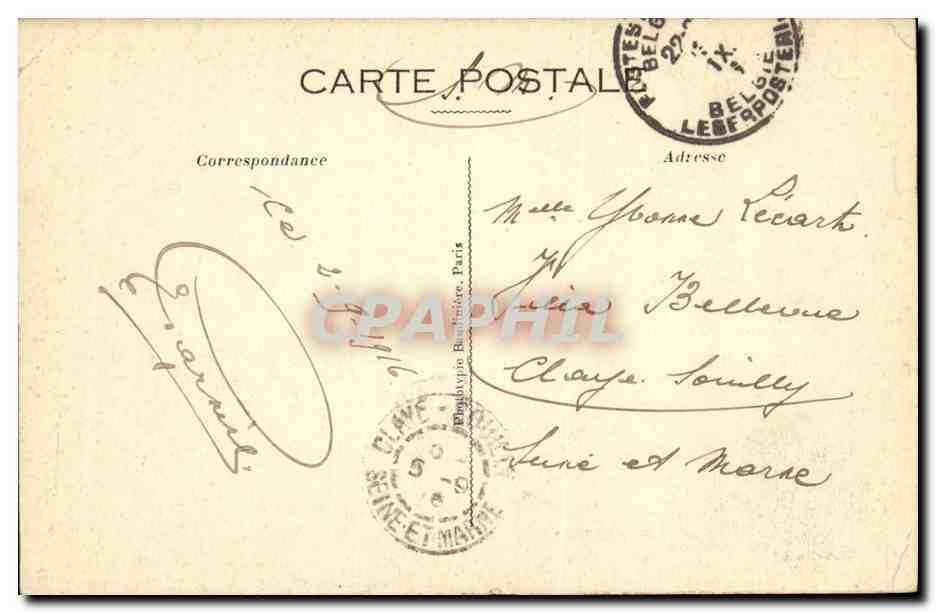 CPA Bataille de l Yser Loo Interieur de l Eglise Militaria — Rückseite
