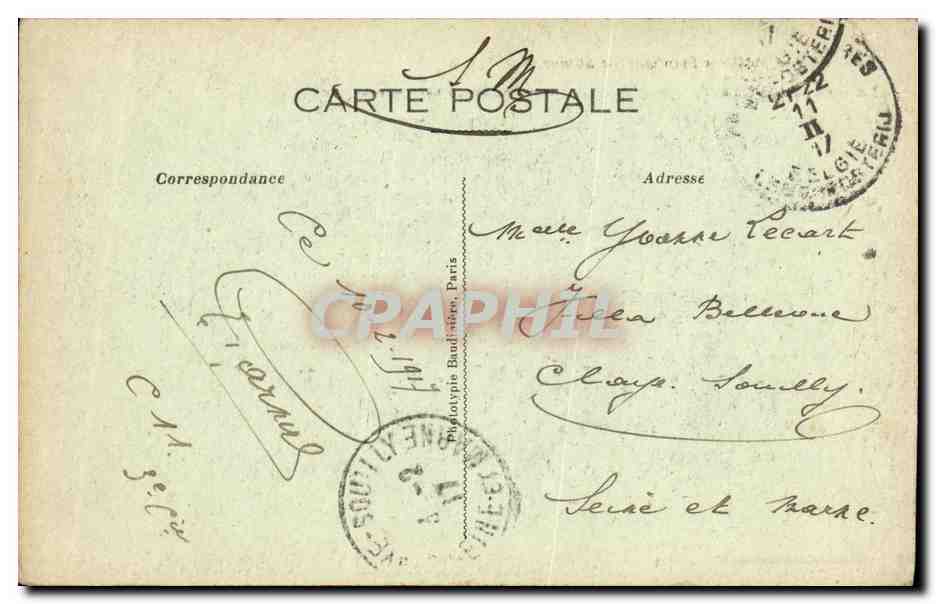 CPA Loo Maisons bombardees autour de l Eglise Militaria — Rückseite
