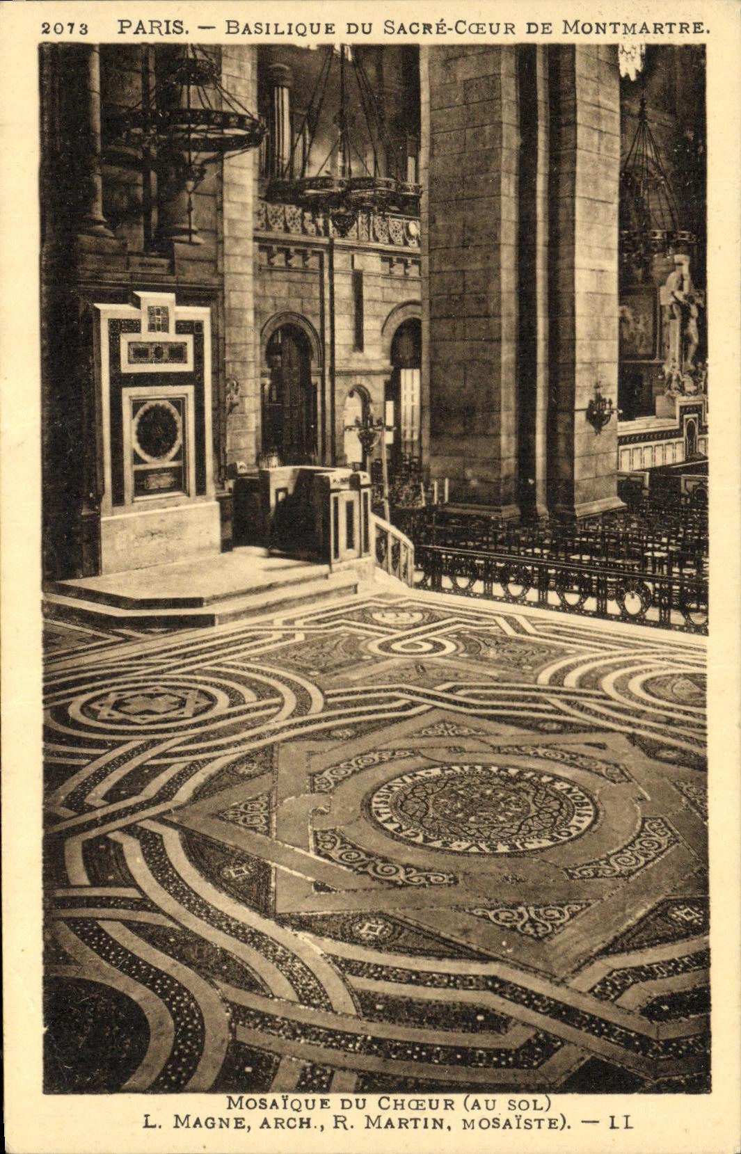 CPA Paris Basilique du Sacre Coeur de Montmartre Mosaique du coeur 