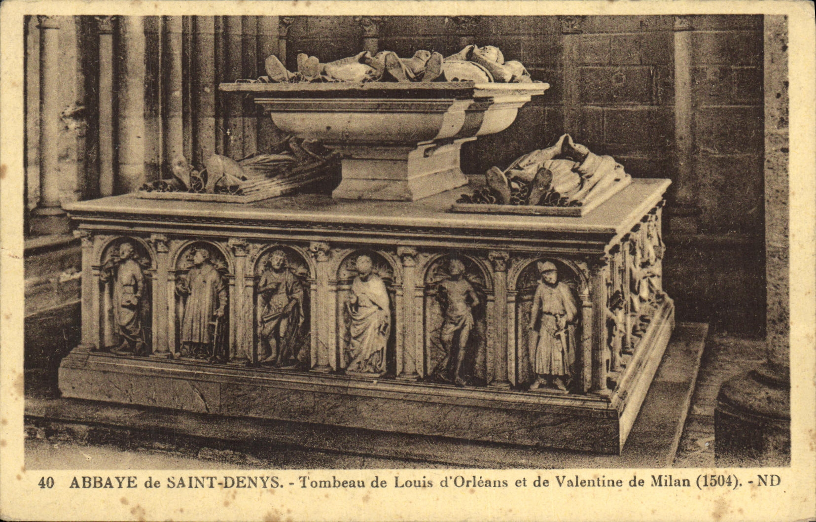 Abbaye de Saint-Denys — Tombeau de Louis d'Orléans et de Valentine de Milan (1504) — ND