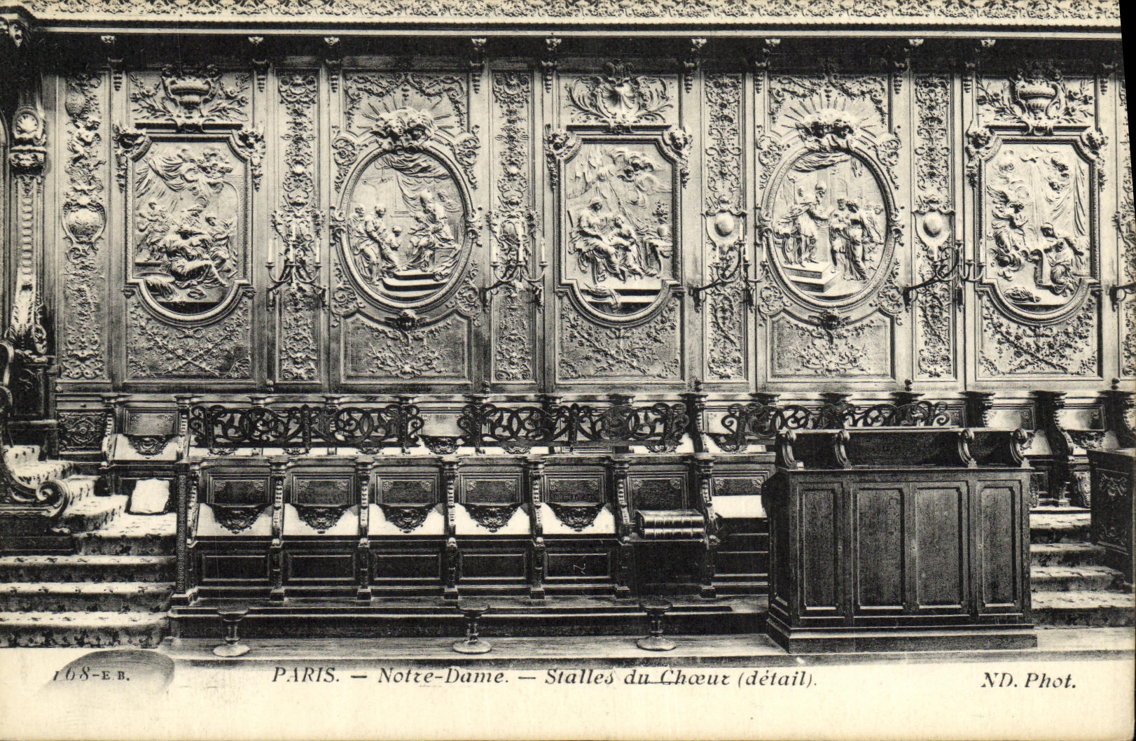 Paris — Notre-Dame — Stalles du Chœur (détail) — ND. Phot. — n° 168-EB