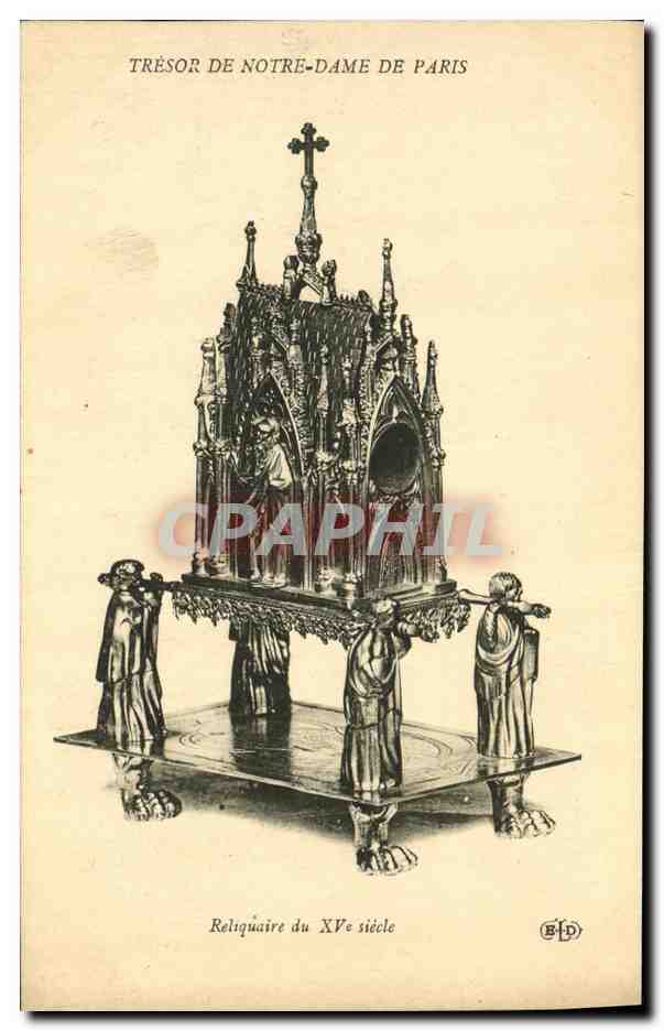 CPA Tresor de Notre dame de Paris reliquaire du 15eme