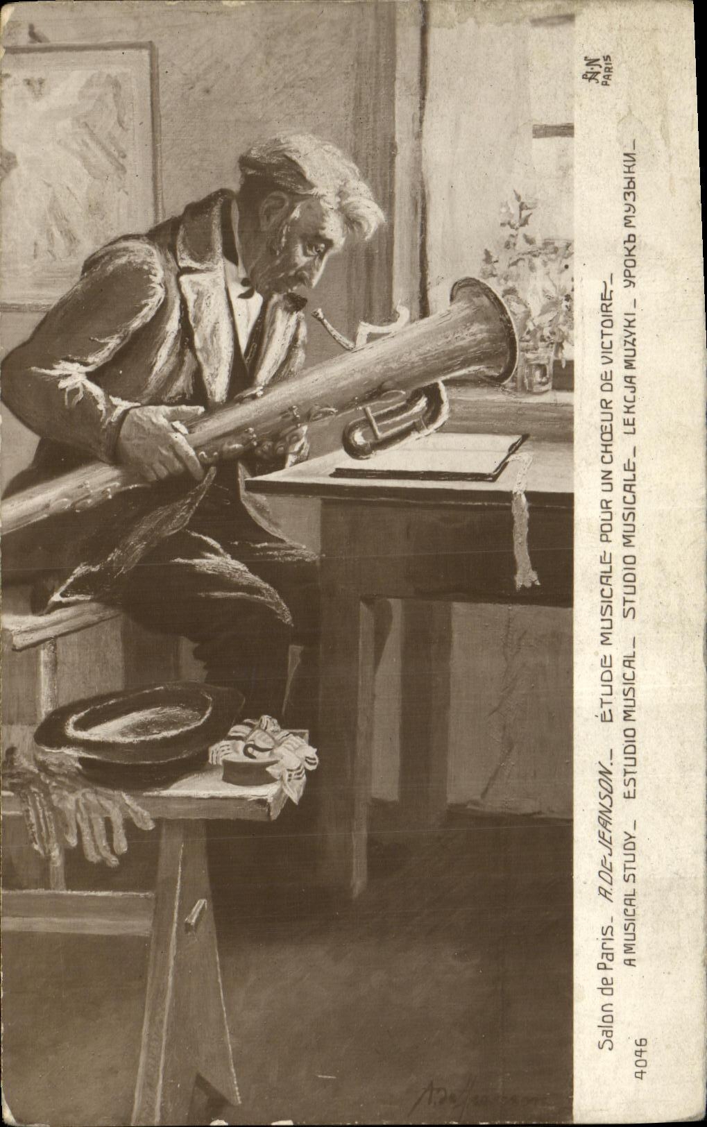 CPA Salon de Paris Jeanson Etude musicale pour un choeur de victoire Cuivre
