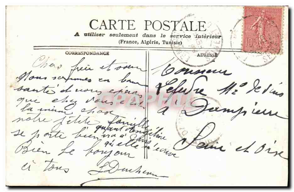 CPA Paris Boul Sebastopol et place du Chatelet  — Rückseite