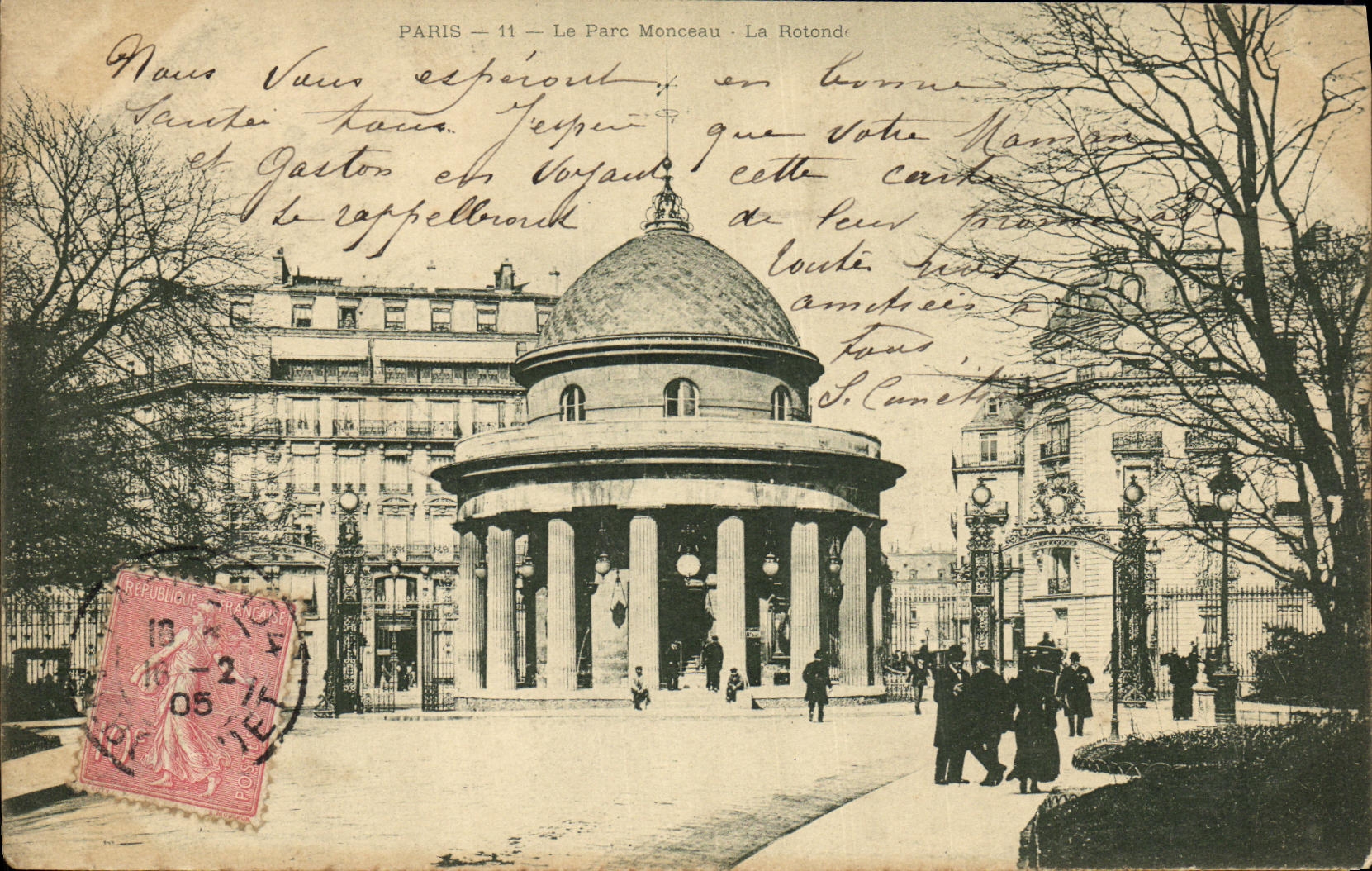 CPA Paris Le Parc Monceau La Rotonde