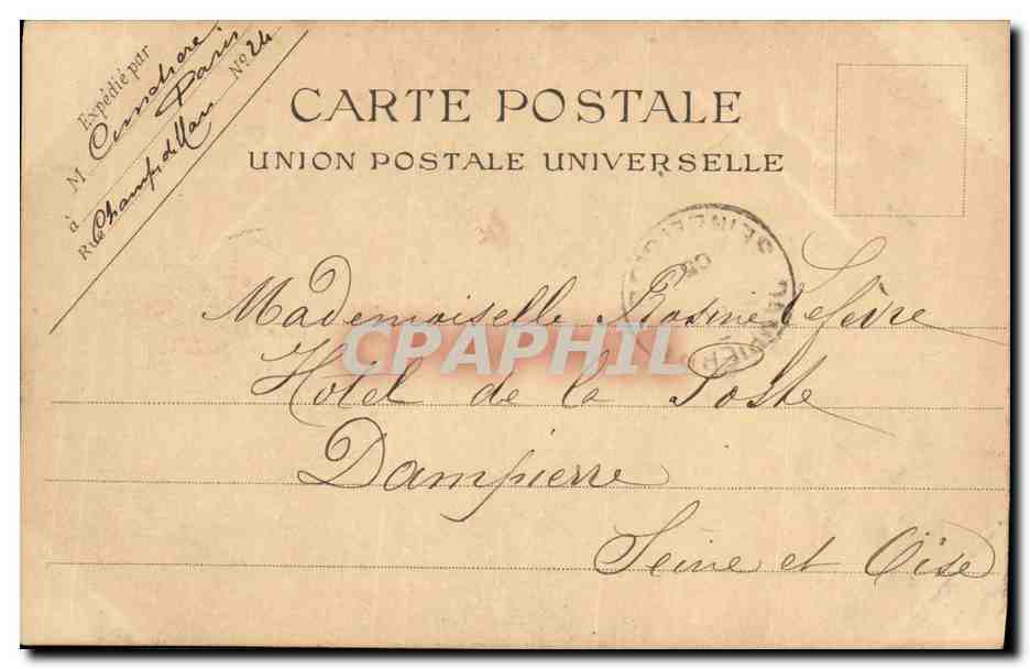 CPA Paris Le Parc Monceau La Rotonde — Rückseite
