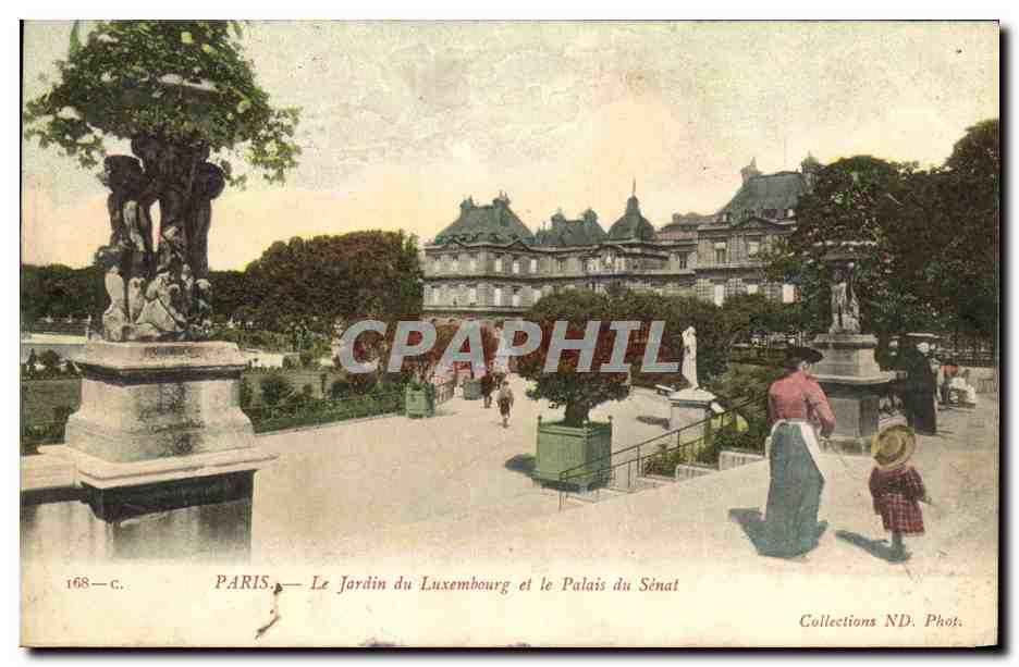 CPA Paris Jardin du Luxembourg et palais du Senat 