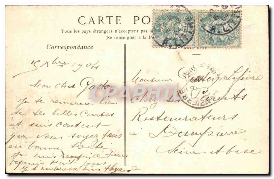 CPA Paris Jardin du Luxembourg et palais du Senat  — Rückseite