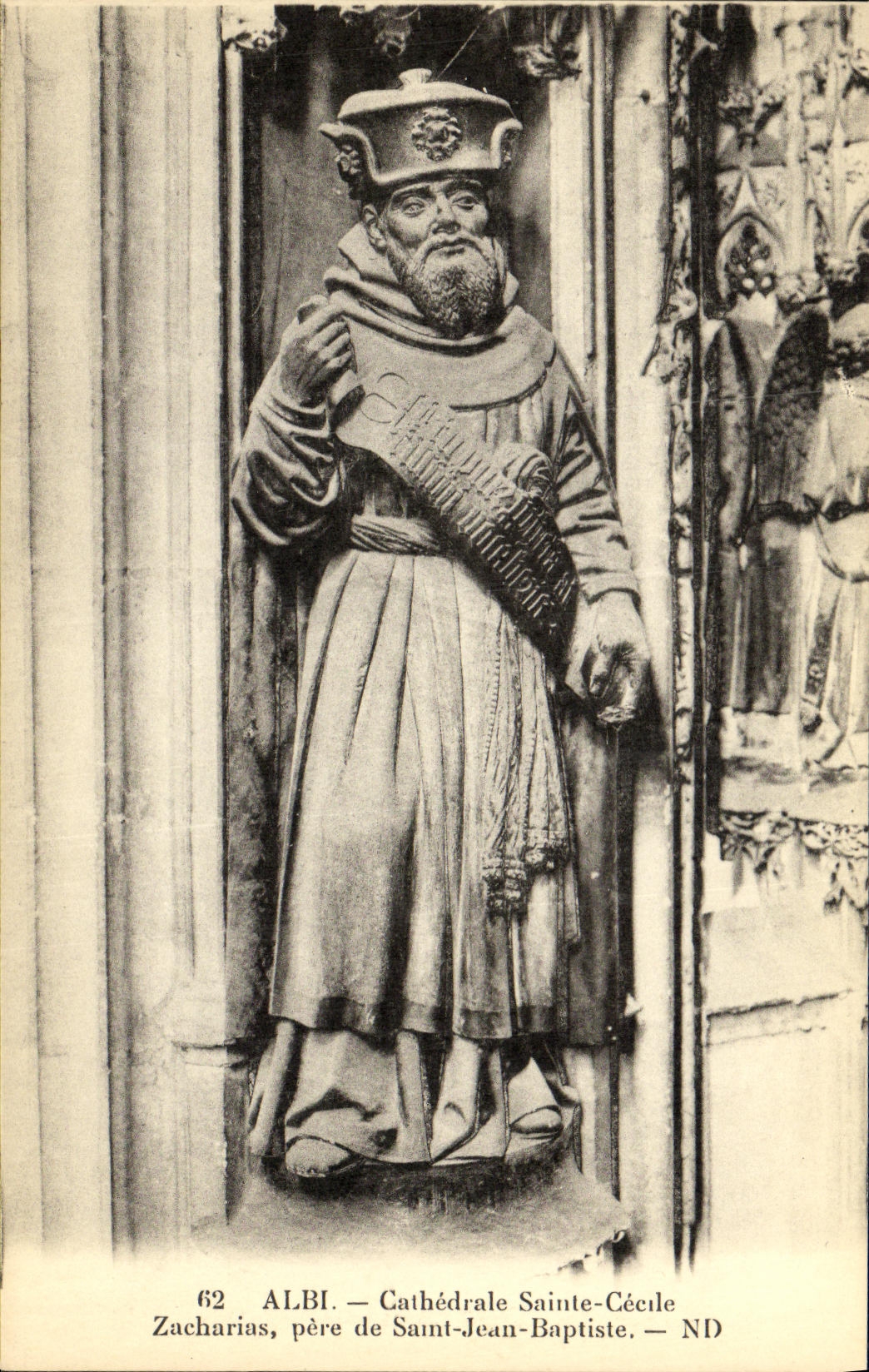 Statue de Zacharias — père de Saint-Jean-Baptiste — Cathédrale Sainte-Cécile, Albi