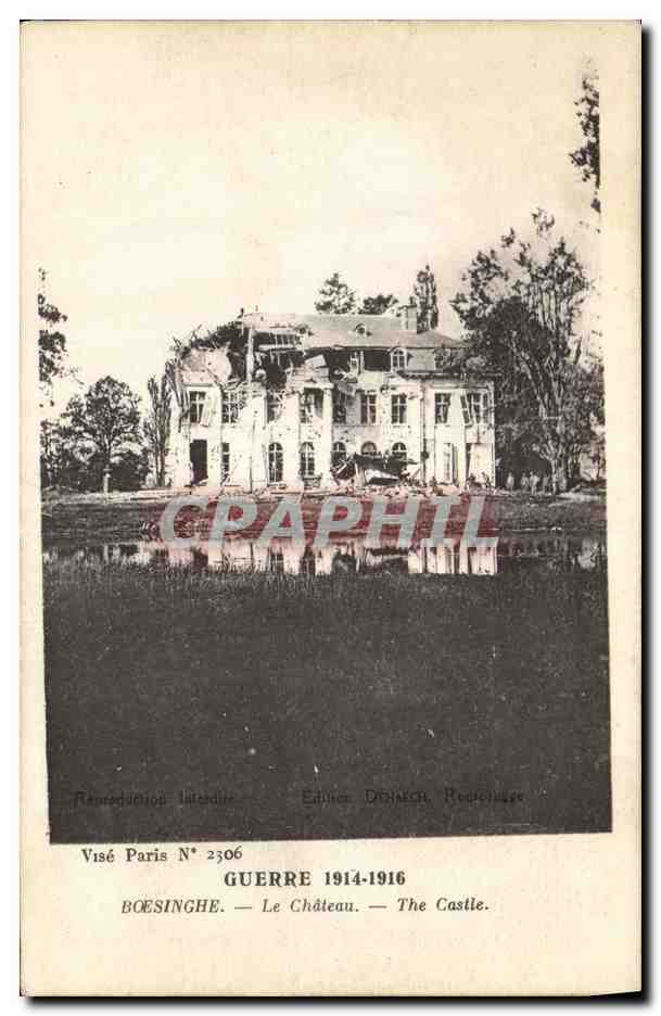 CPA Guerre Boesinghe Le chateau Militaria