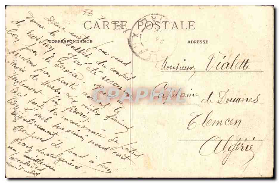 CPA Une Embuscade de Dragons Militaria  — Rückseite