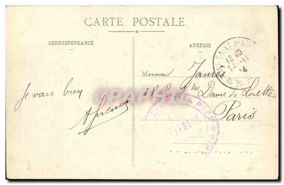Le Château à Lamath — Prisonniers allemands — R. Baation, lib.-édit. — Verso