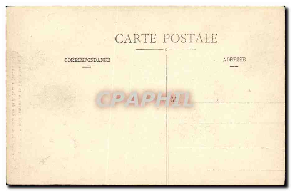 Nancy — Intérieur d'Immeuble Rue de la Source (ancien Evêché) après bombardement du 26 décembre 1914 — sans éditeur ni numéro visible — Verso