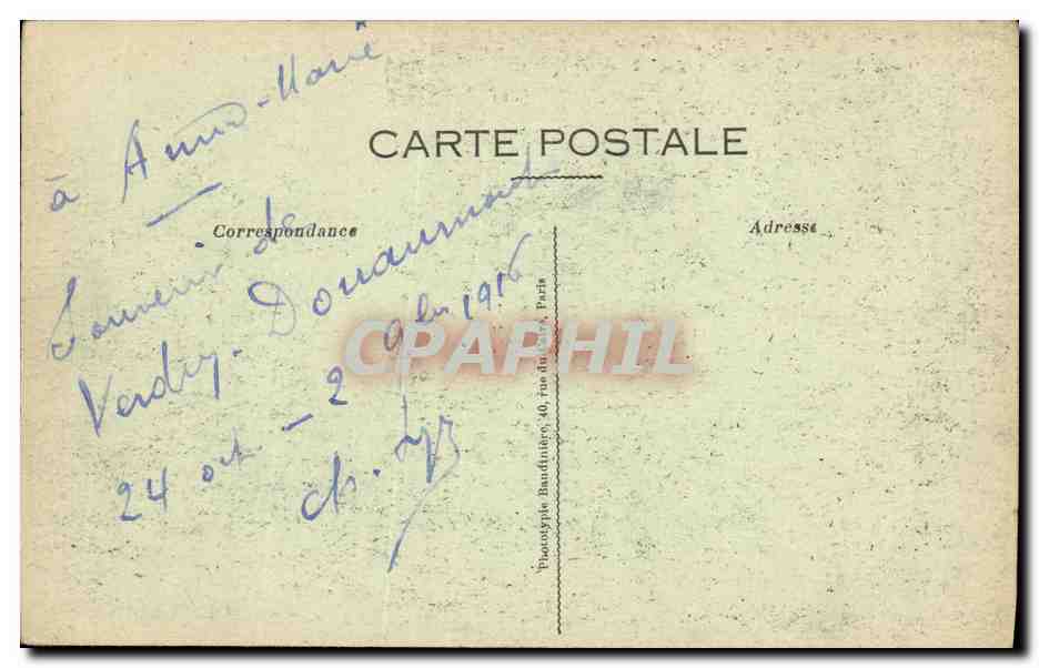 Verdun — Bombardement de la mairie — Phototypie Bardinier, Paris — Reverso