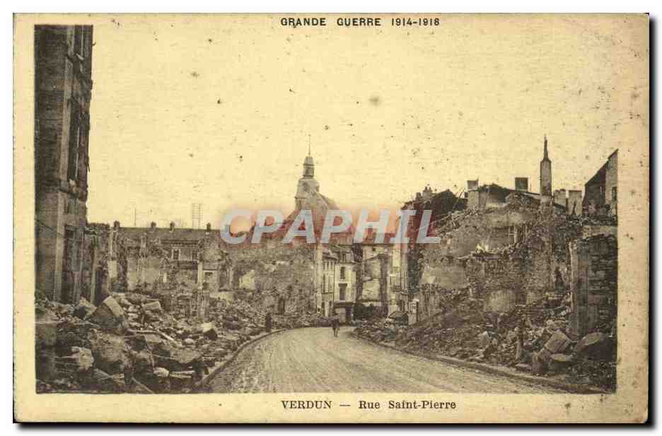 CPA Militaria Verdun Rue Saint Pierre